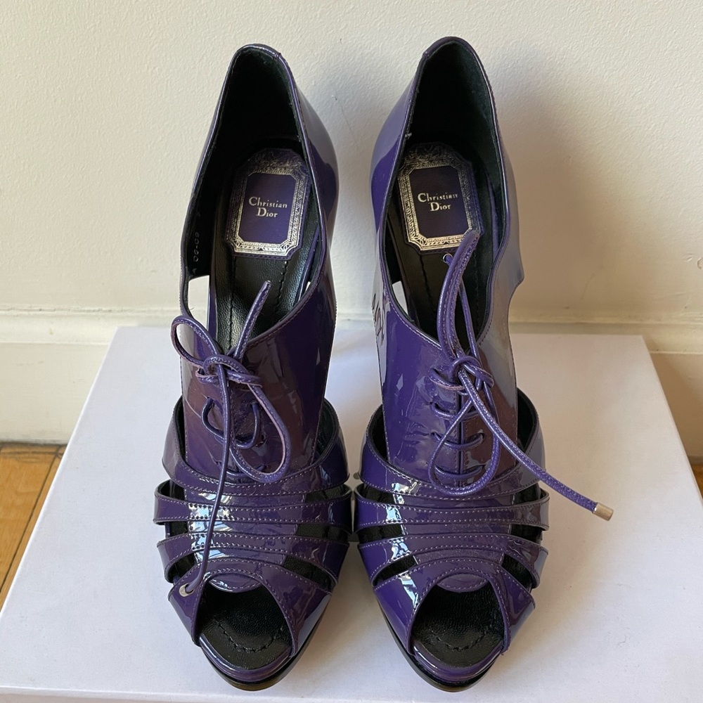 Dior Patent Leather Platform Heels  Purple 37.5 $780